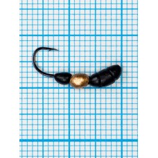 Мормышка Лесной Муравей (Formica RUFA) 0,75/12, чёрно-золотистый