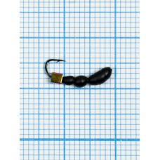 Мормышка Лесной Муравей кубик "БЕНЗИН" (2,2мм) (Formica RUFA) 0,38/16, чёрный (d 2,5мм, свинец, крючок Kumho №16, вес 0,38гр., способ крепления-сквозное отверстие)