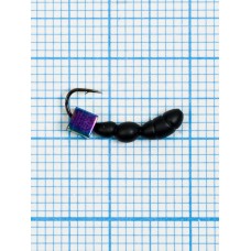 Мормышка Лесной Муравей кубик "БЕНЗИН" (2,8мм) (Formica RUFA) 0,59/14, чёрный (d 3,1мм, свинец, крючок Kumho №14, вес 0,59гр., способ крепления-сквозное отверстие)