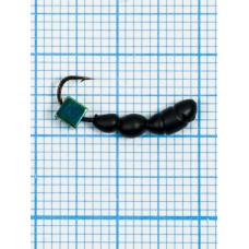 Мормышка Лесной Муравей кубик "БЕНЗИН" (2,8мм) (Formica RUFA) 0,83/12, чёрный (d 4,1мм, свинец, крючок Kumho №12, вес 0,83гр., способ крепления-сквозное отверстие)