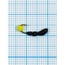 Мормышка Лесной Муравей кубик "СЫР"  (2,2мм) (Formica RUFA) 0,37/16, чёрный (d 2,5мм, свинец, крючок Kumho №16, вес 0,37гр., способ крепления-сквозное отверстие)