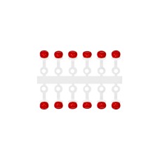 МИКРО-БИС ШАР 2,3 мм. Красный, (12 штук)                                             тип подвески-длинная