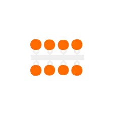 МИКРО-БИС ШАР 3,8 мм. Флюор оранж,                                    (8 штук)            тип подвески-короткая