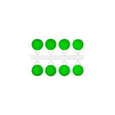 МИКРО-БИС ШАР 3,8 мм. Флюор зелёный,                             (8 штук)       тип подвески-короткая