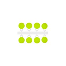 МИКРО-БИС ШАР 3,8 мм. Флюор жёлтый,                              (8 штук)     тип подвески-короткая